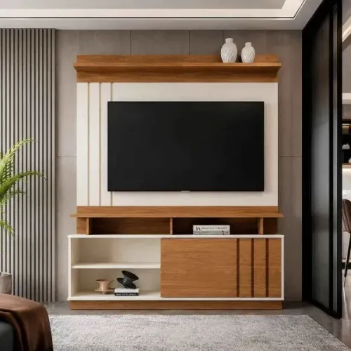 Home Para Tv até 55" Goiás Off White/Canela Mobler