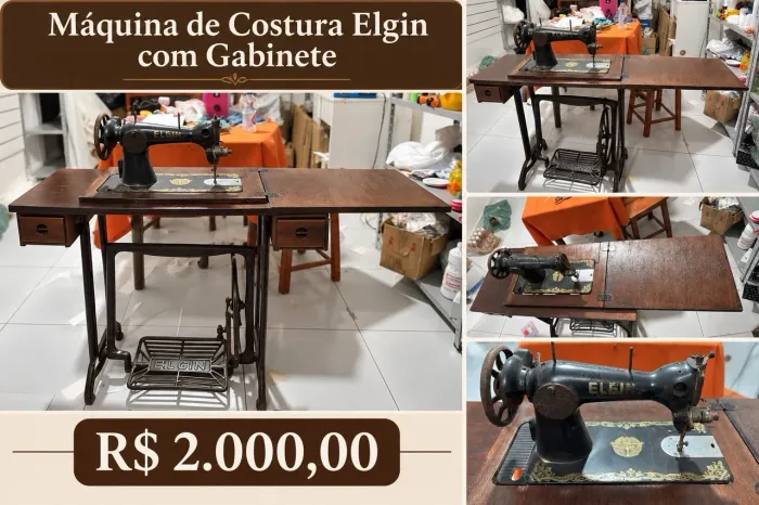 Máquina de costura Elgin antiga