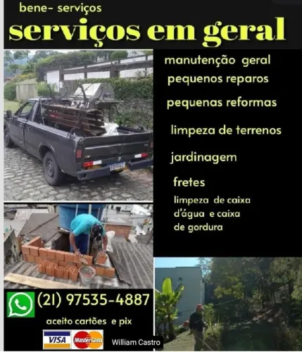 Prestador de serviços em geral e fretes 