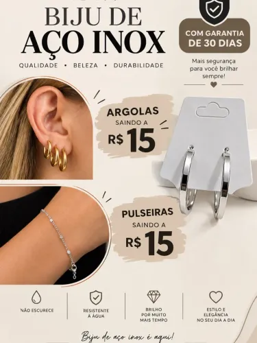 Bijus de AÇO INOX COM GARANTIA DE 30 dias