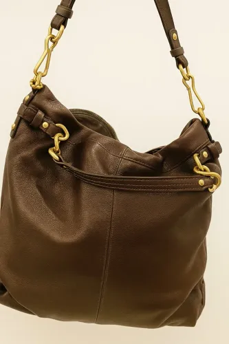 Bolsa Coach Original de Couro Uva