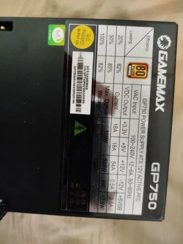 Fonte Pc gamemax GP 750w 80 plus bronze