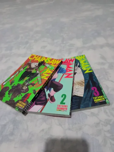 Lote Mangás Chainsaw Man - Volumes 1, 2 e 3 (Novos/Nunca Lidos)