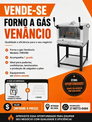 Vendo forno industrial a gás com infravermelho