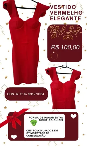 Vestido Vermelho Elegante com Bojo