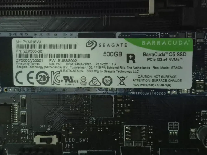 SSD NVMe 500GB BARRACUDA