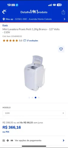 Vende-se máquina de lavar mini estilo tanquinho