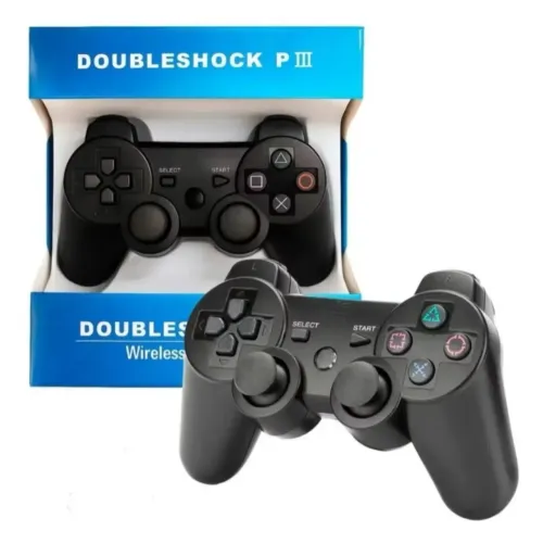 Controle ps3 sem fio preto