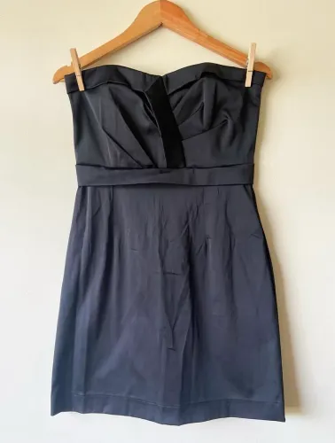 Vestido preto tomara que caia - Tricomix