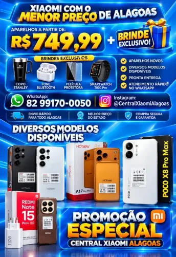 Xiaomi Poco X8 Pro Max 5G, hotwav A17 Pro Max, Redmi Note 15 Pro 5G e Diversos modelos 