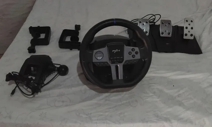 Volante PXN v9 Completo com Câmbio e 3 Pedais | Pc, Ps4, Xbox e Switch