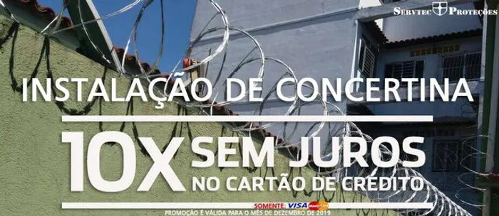 Cercas Concertina em até 10x sem juros