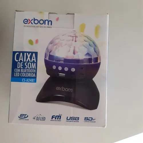 Speakers globo.  Com Led coloridas. FM, USB, SD, Bluetooth . Novo. 