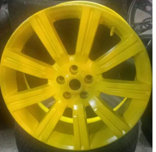 Roda aro 22 Land Rover amarela jogo 5x120 