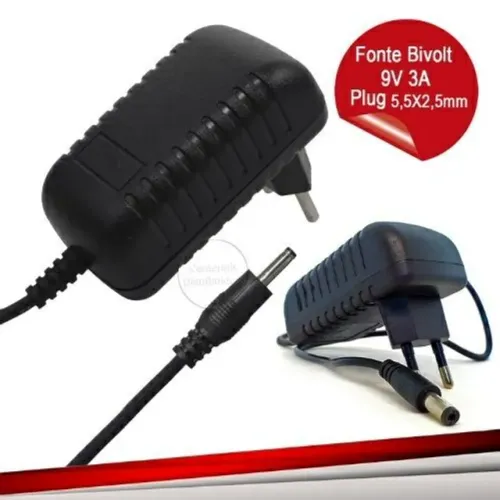 Fonte de Alimentação 9V 3A Bivolt