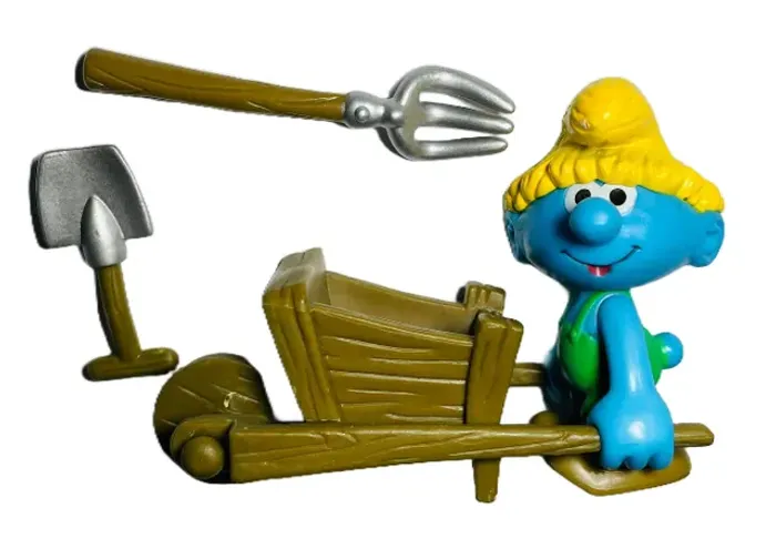 Smurf Fazendeiro C/ Acessórios Jakks Pacific - Altura 5 Cm (boneco com acessórios)