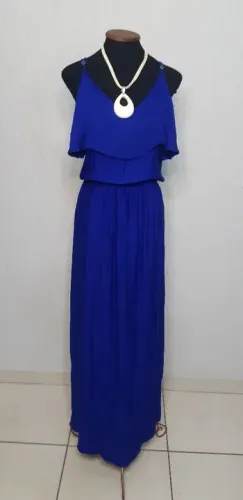 Vestido Longo Azul Royal viscose