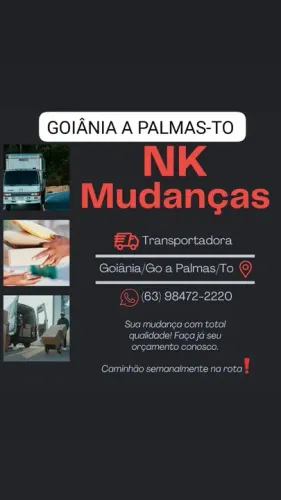 Mudanças e frete/Goiânia a Palmas 
