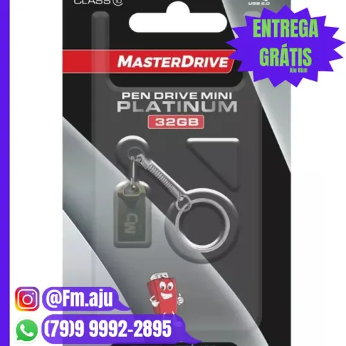 Pendrive 32gb aço inox  - Novo / Entrega Grátis Aju 8km