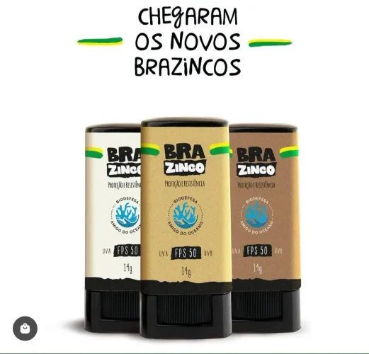 Protetor Solar Bra Zinco FPS 50 - Novo