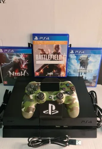 PS4 FAT FOSCO 500GB - A MELHOR VERSÃO!!!!! (SEMI-NOVO) C/ GARANTIA_SOMOS LOJA EM CAXIAS