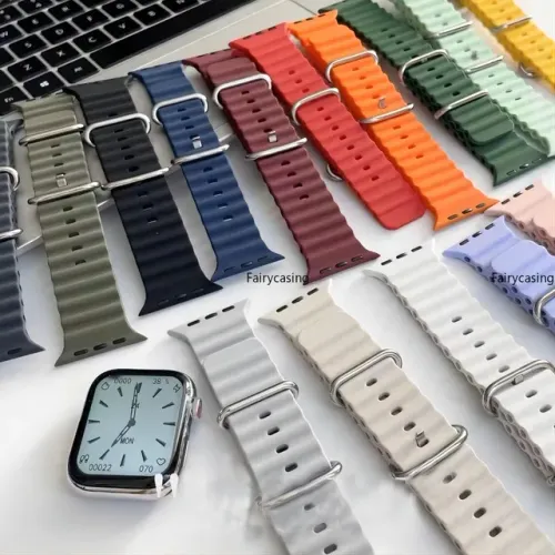 Pulseira oceano para relógio smartwatch Apple Watch Ultra séries etc