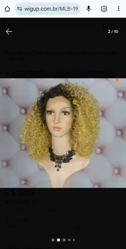 Peruca Lace Front Bali Loira Ombre Cachado Outre