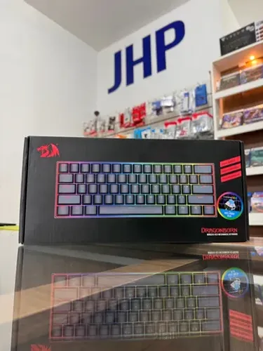 Teclado Wired Mecânico Redragon Dragonborn Preto RGB Switch Azul | Curitiba