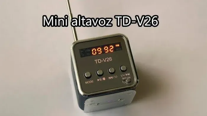 TD-V26 mini rádio FM digital 1.0 polegadas tela LCD bluetooth 5.0 rádio com receptor