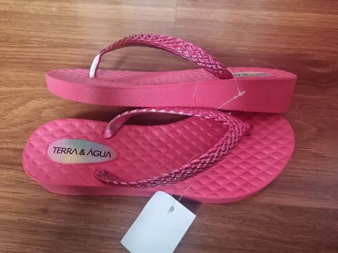 chinelo terra e água palmilha confort rosa<br>