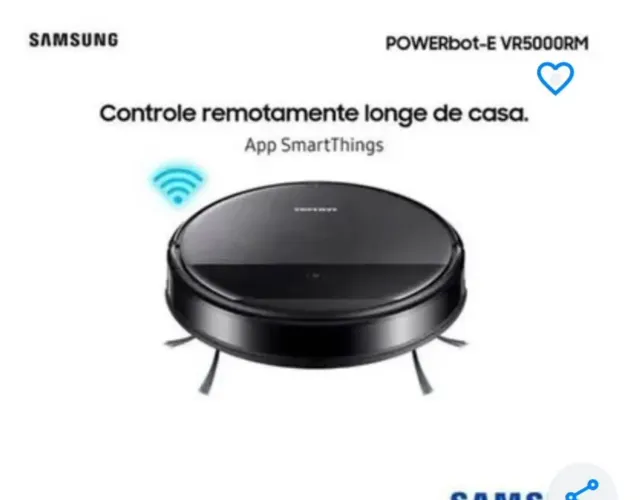 Robô Aspirador Samsung Wi-Fi - Varre, Passa Pano e Retorna à Base