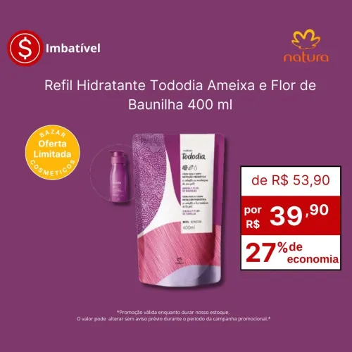 Refil Hidratante Tododia Ameixa e Flor de Baunilha 400ml