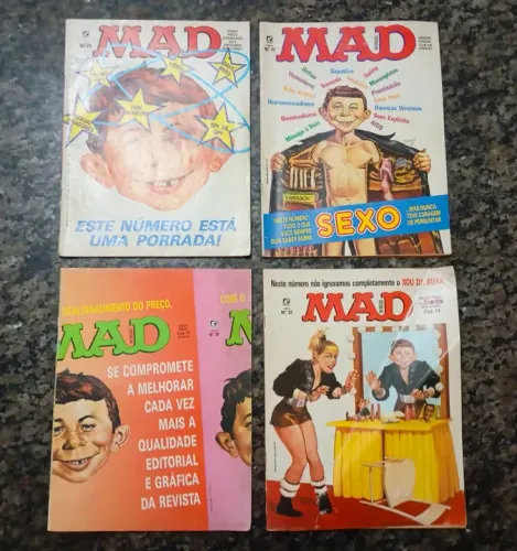Coleção C/ 13 Revistas Mad Anos 80/90 Editora Record - Usado