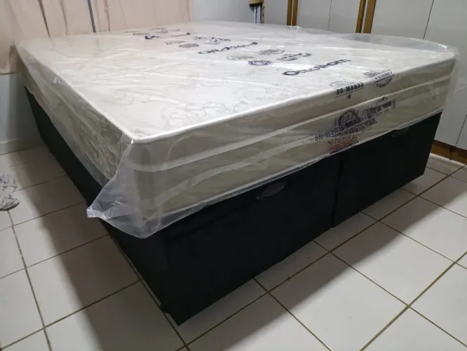 Cama Box baú Queen 158x198 oferta 