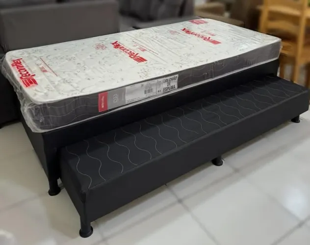 Cama Box solteiro Com Auxiliar e Colchão Reconflex - Novo e Embalado!! 