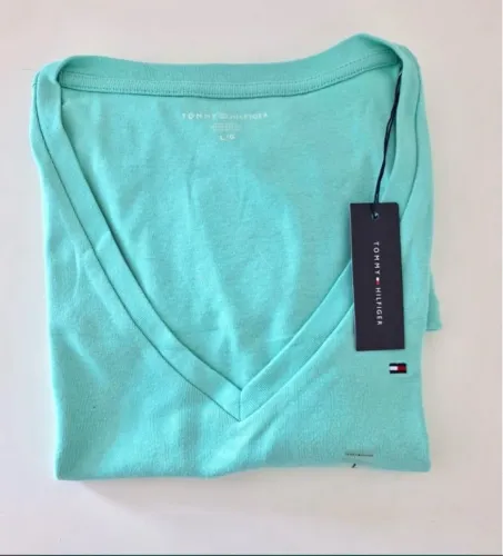 nova! blusa feminina manga curta tommy hilfiger tamanho g