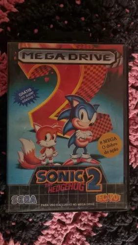 Mega drive Sonic 2 Zerada Manual Caixa Poster