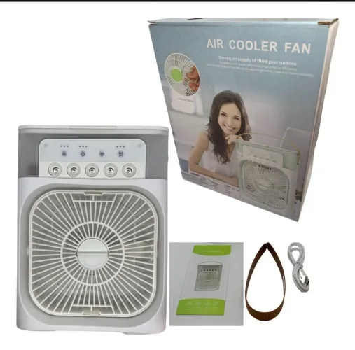 Ventilador umidificador portátil refrigerador de ar usb 