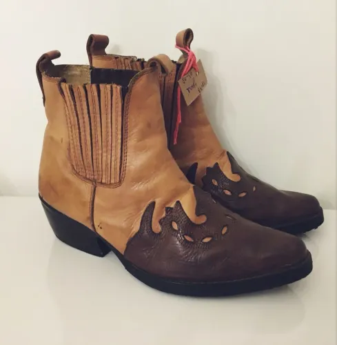 Bota Country Wrangler (VINTAGE) 37BR Marrom/Caramelo! 