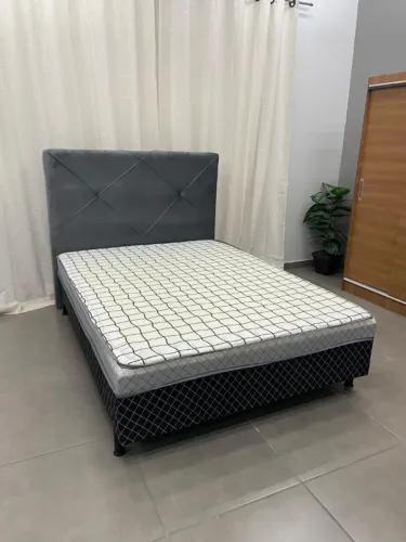 Cama Box Monaco Casal Ortopédica Com Cabeceira Opala 140x128x7cm- Produto Novo