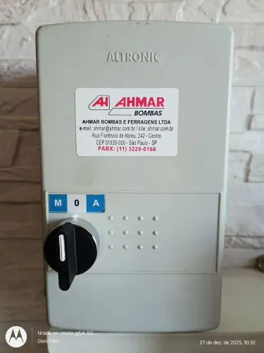 chave para bomba manual/automático 1CV trifásico 220V