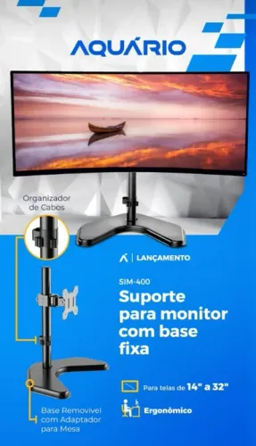 Base para Monitor Aquário de mesa