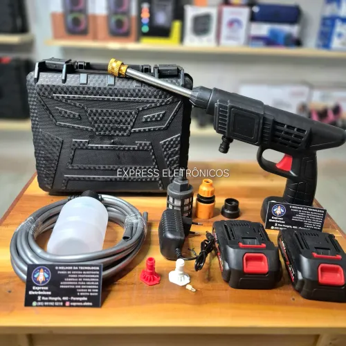 LAVADORA DE PRESSÃO 48V COM 2 BATERIAS KIT COMPLETO POTENTE
