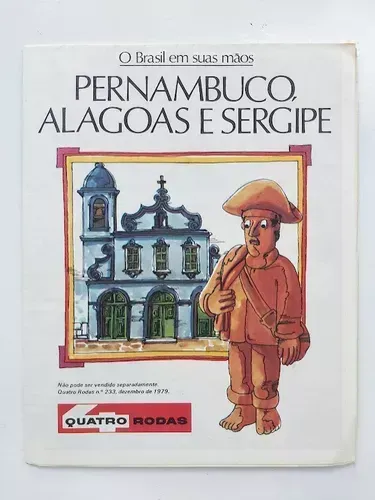 Alagoas Pernambuco Sergipe- Mapa Ilustrado Antigo Nordeste