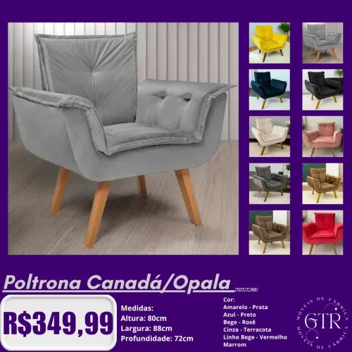 Poltrona Canadá/Opala - Conforto e Elegância para Seu Espaço!