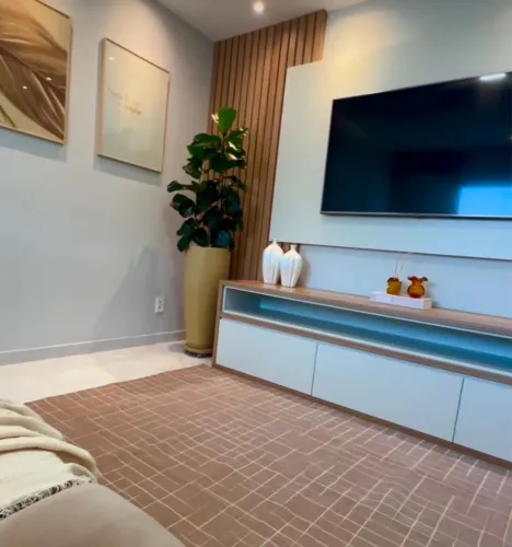 Tapete detalhe bege 2 x 3 m. Fácil limpeza novo. Antiderrapante. 350,00