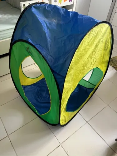 BARRAQUINHA INFANTIL AZUL, VERDE E AMARELO