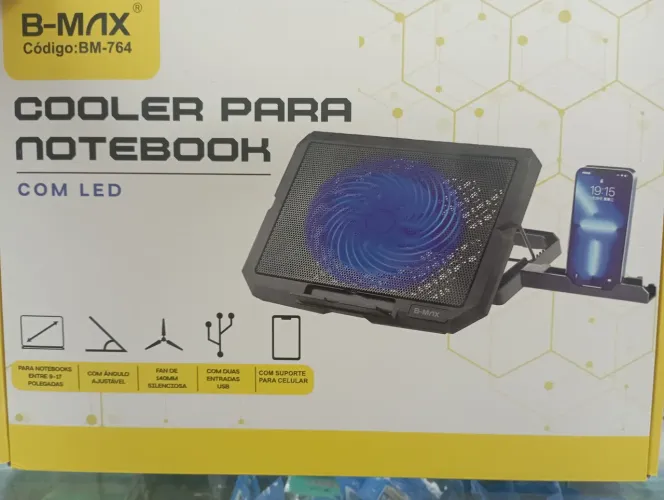Suporte de notebook com cooler BMAX suporte celular Led