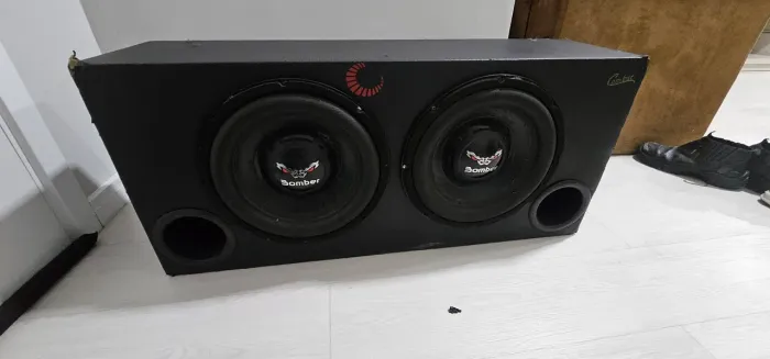 Caixa de Som Subwoofer Bomber 2x12 Polega + Modulos Taramps + brindes
