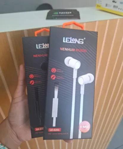 Fone de Ouvido Lelong LE-0201 com Microfone - Som Potente e Nenhum Ruído! 